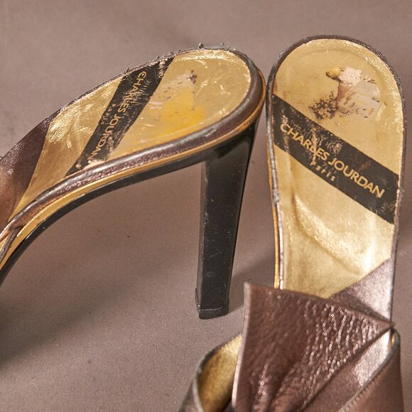 1990s Charles Jourdan Platform Silver Heels - Picture 12 of 12